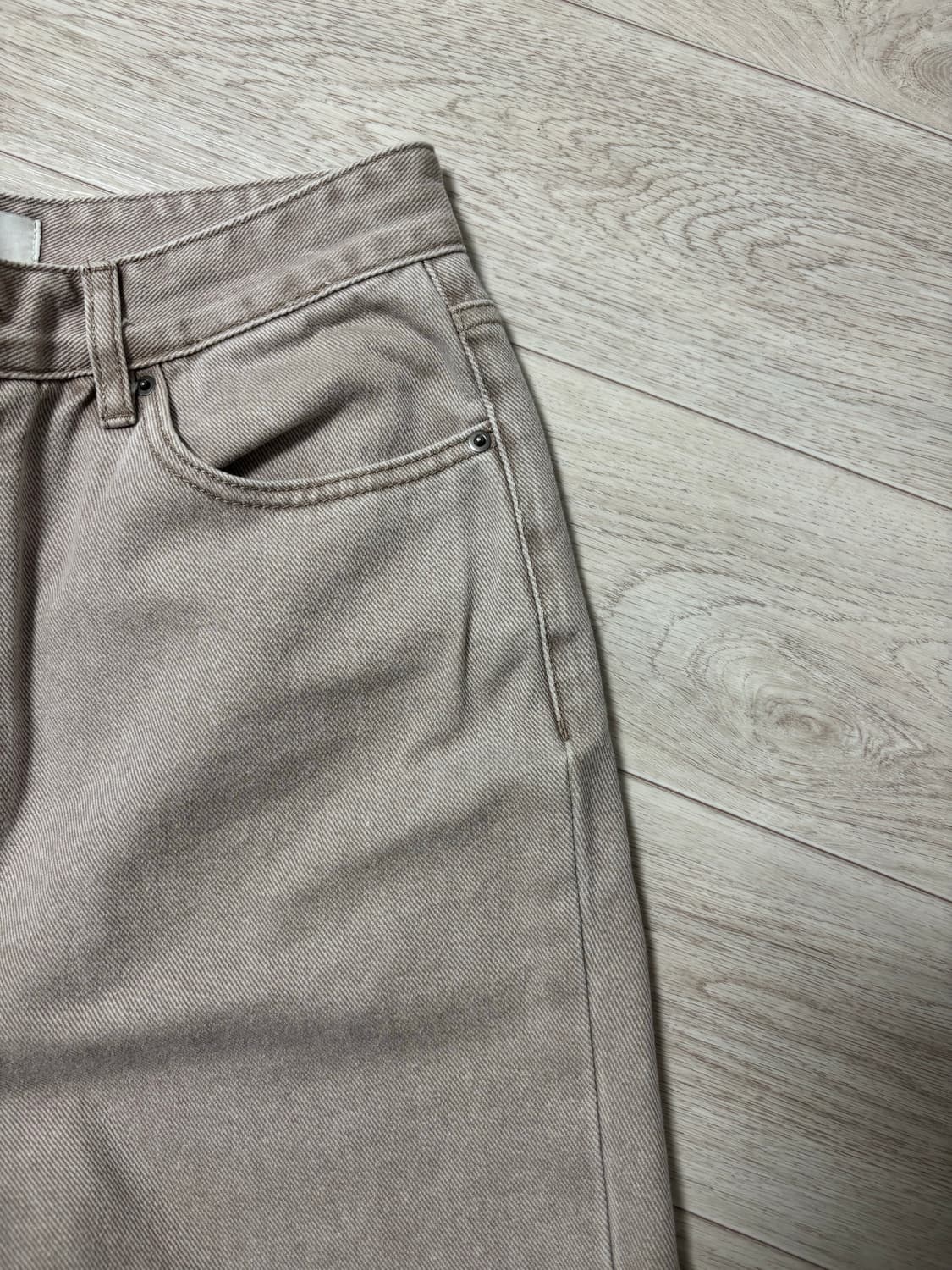  소치이 롤업 데님팬츠 베이지 상품이미지4