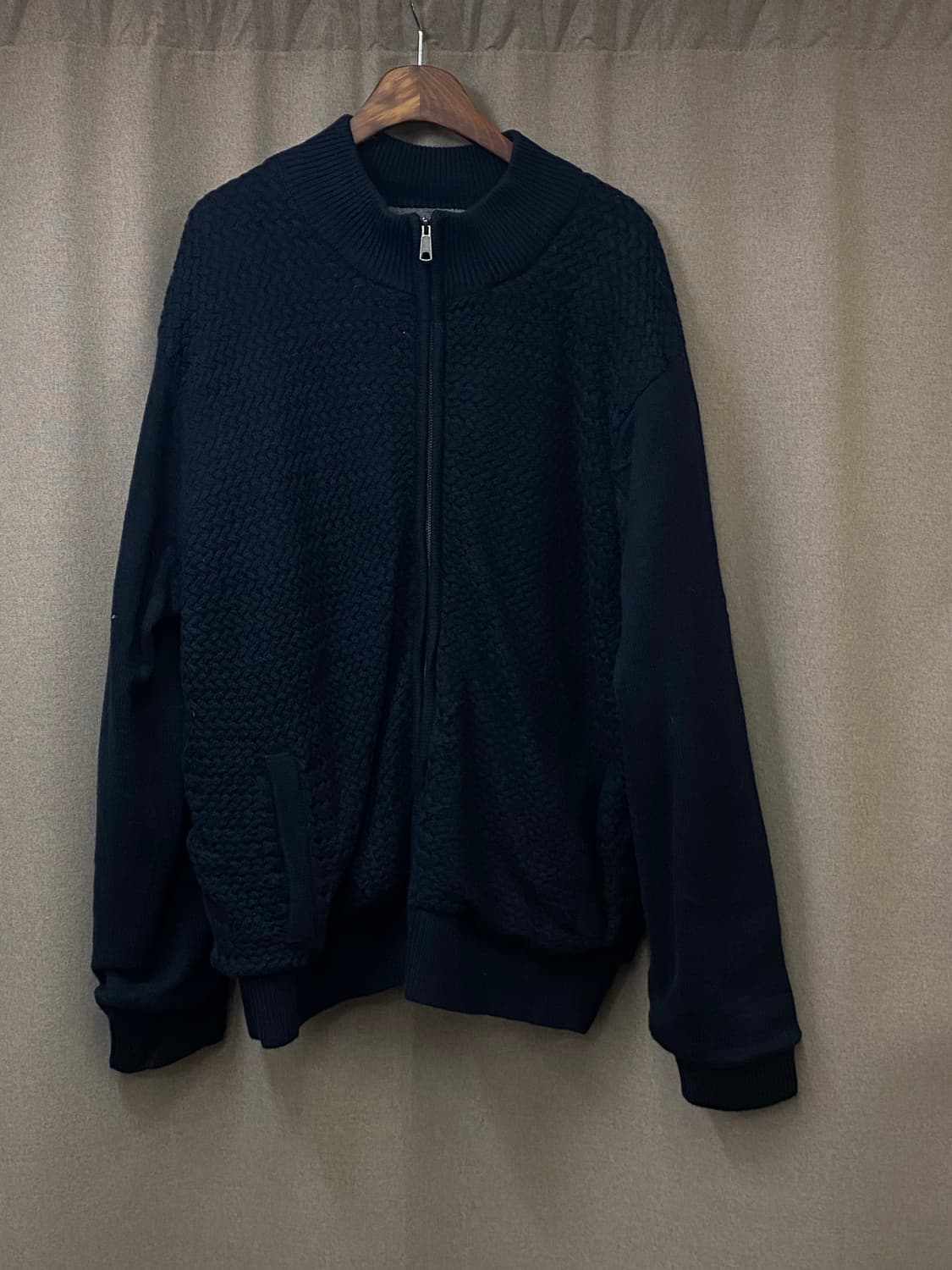 빈티지 헤비 니트 집업 상품이미지1