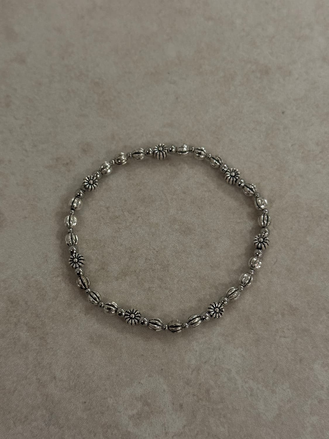 호박 비즈 플라워 팔찌 상품이미지1