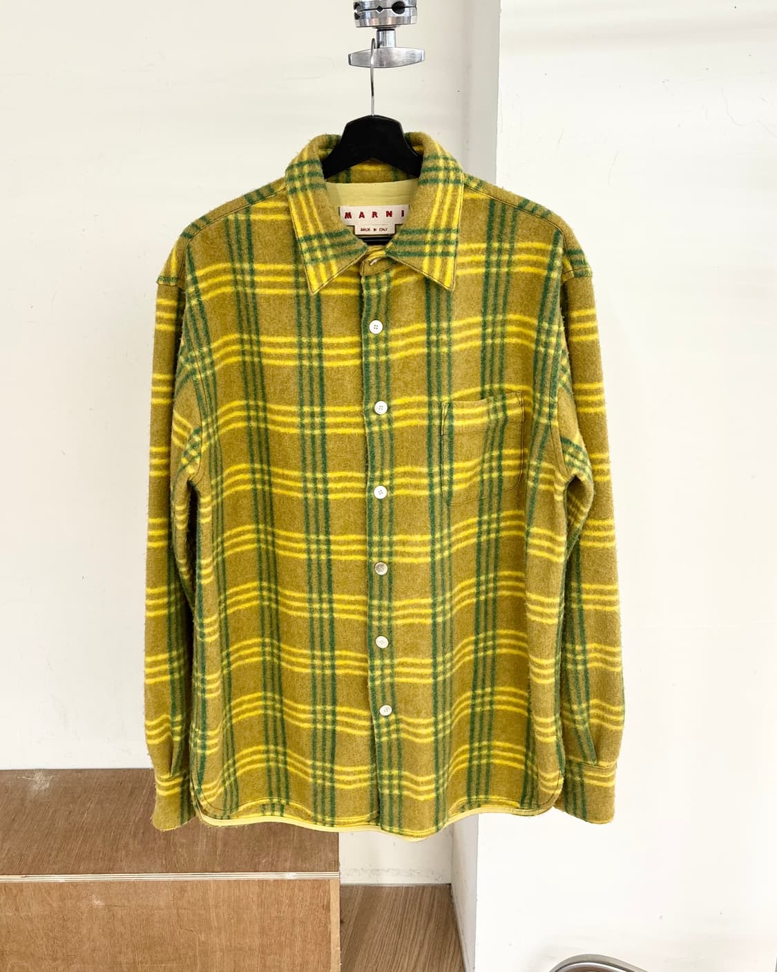 마르니 옐로우 체크 셔츠 상품이미지1