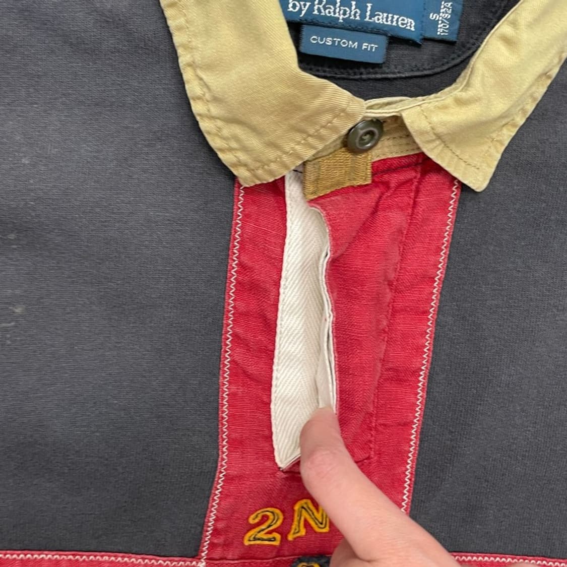 POLO RALPH LAUREN 헤비코튼 럭비 티셔츠 S 상품이미지3