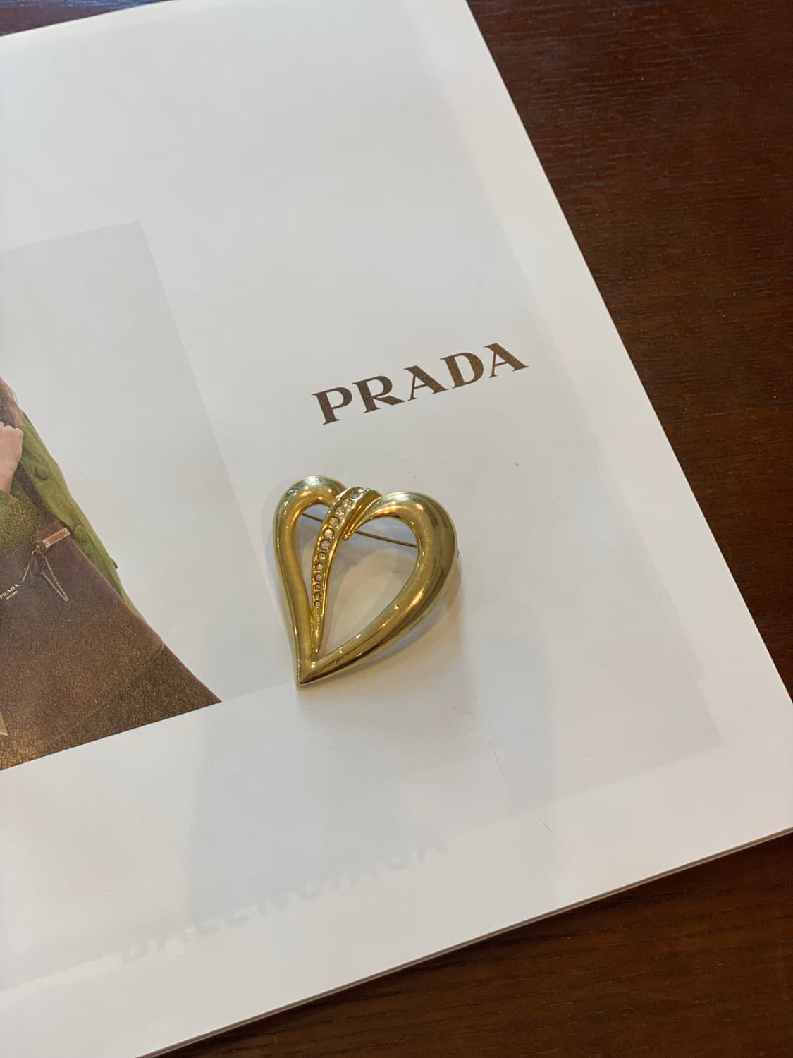 빈티지 하트 큐빅 브로치 상품이미지1