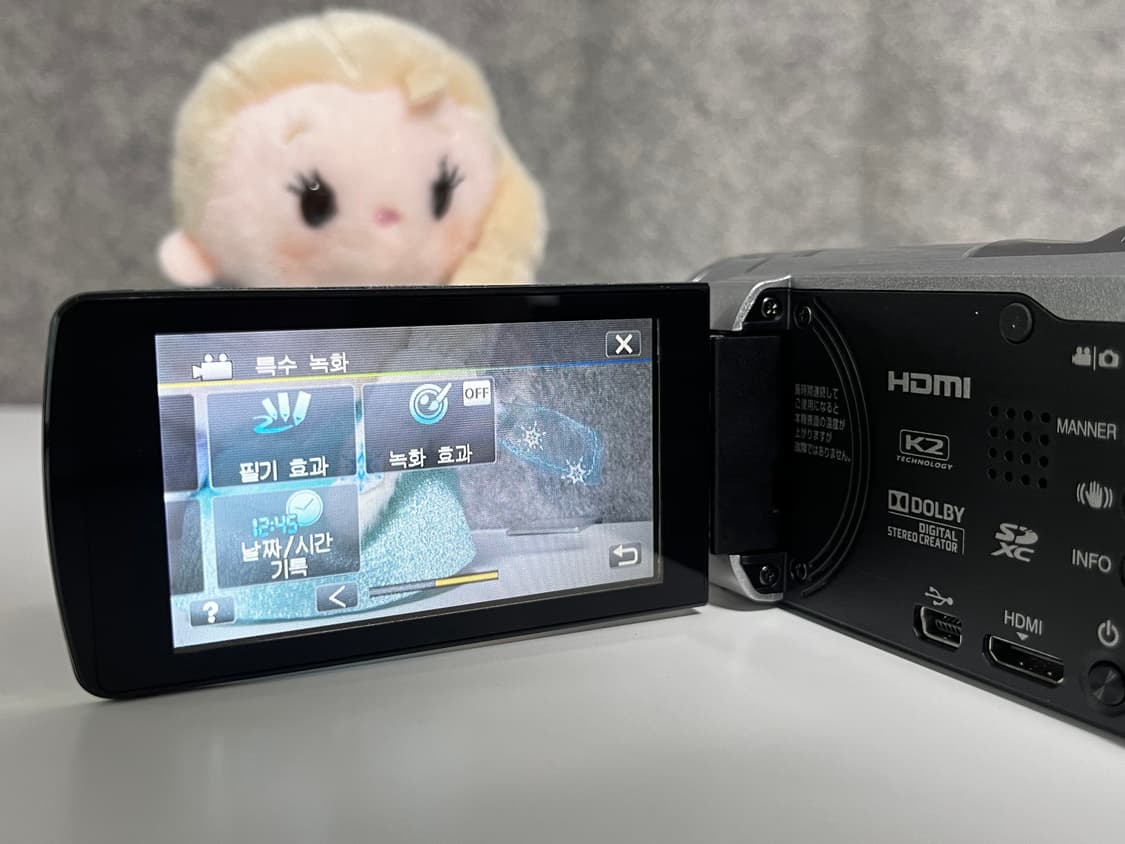 미사용 보관품/ jvc gz hm177 빈티지 캠코더 실버 상품이미지4