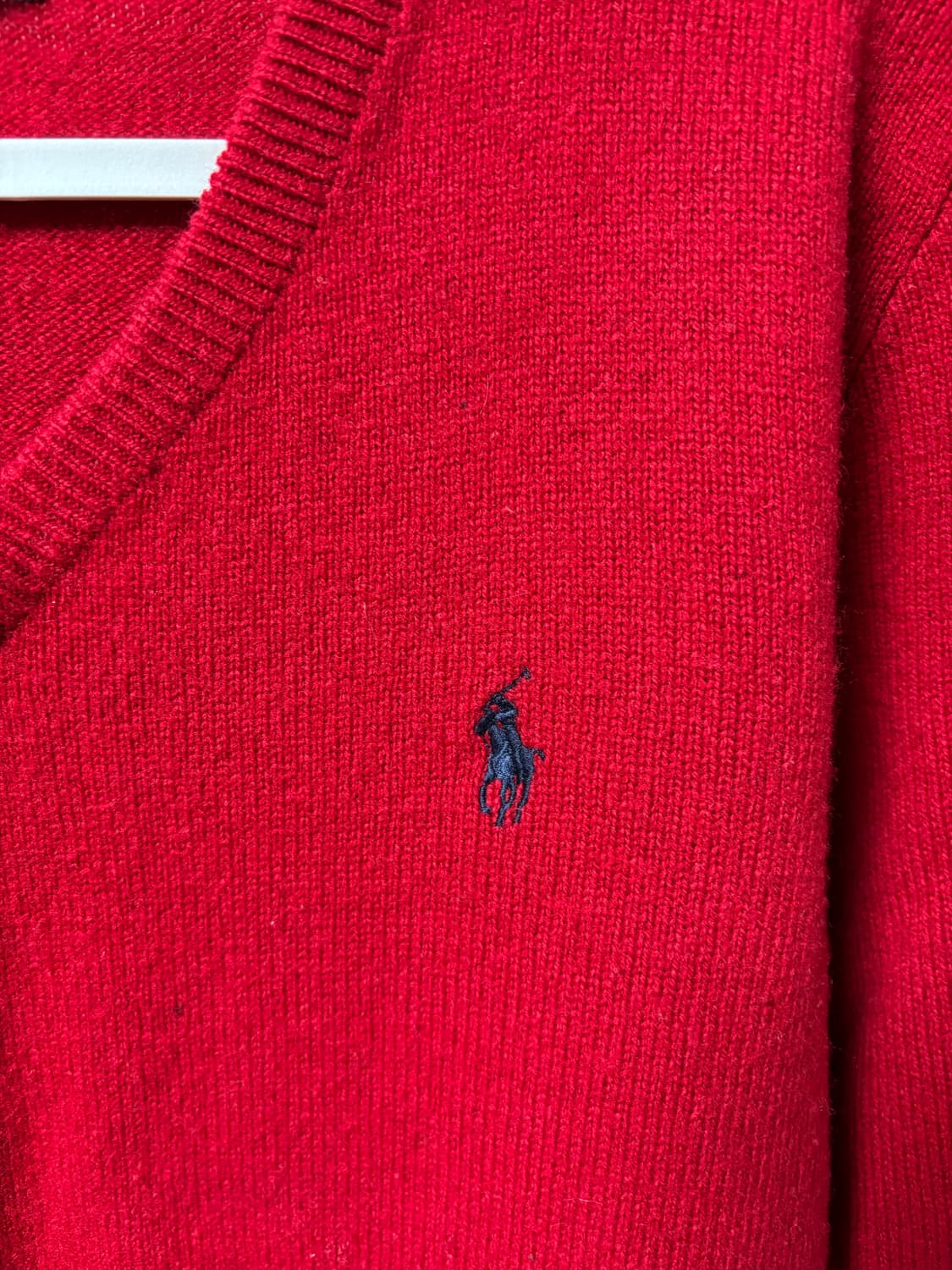 폴로 브이넥 니트 M 남녀공용 램스울100% 상품이미지2