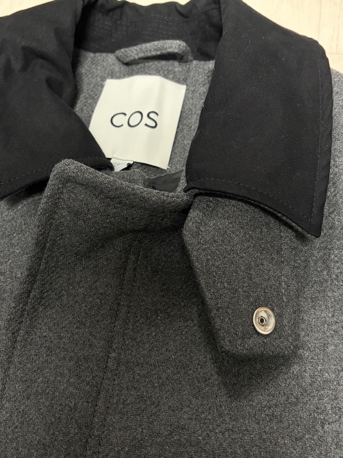 COS 남성 숏 울 코트 (차콜) L사이즈 상품이미지5