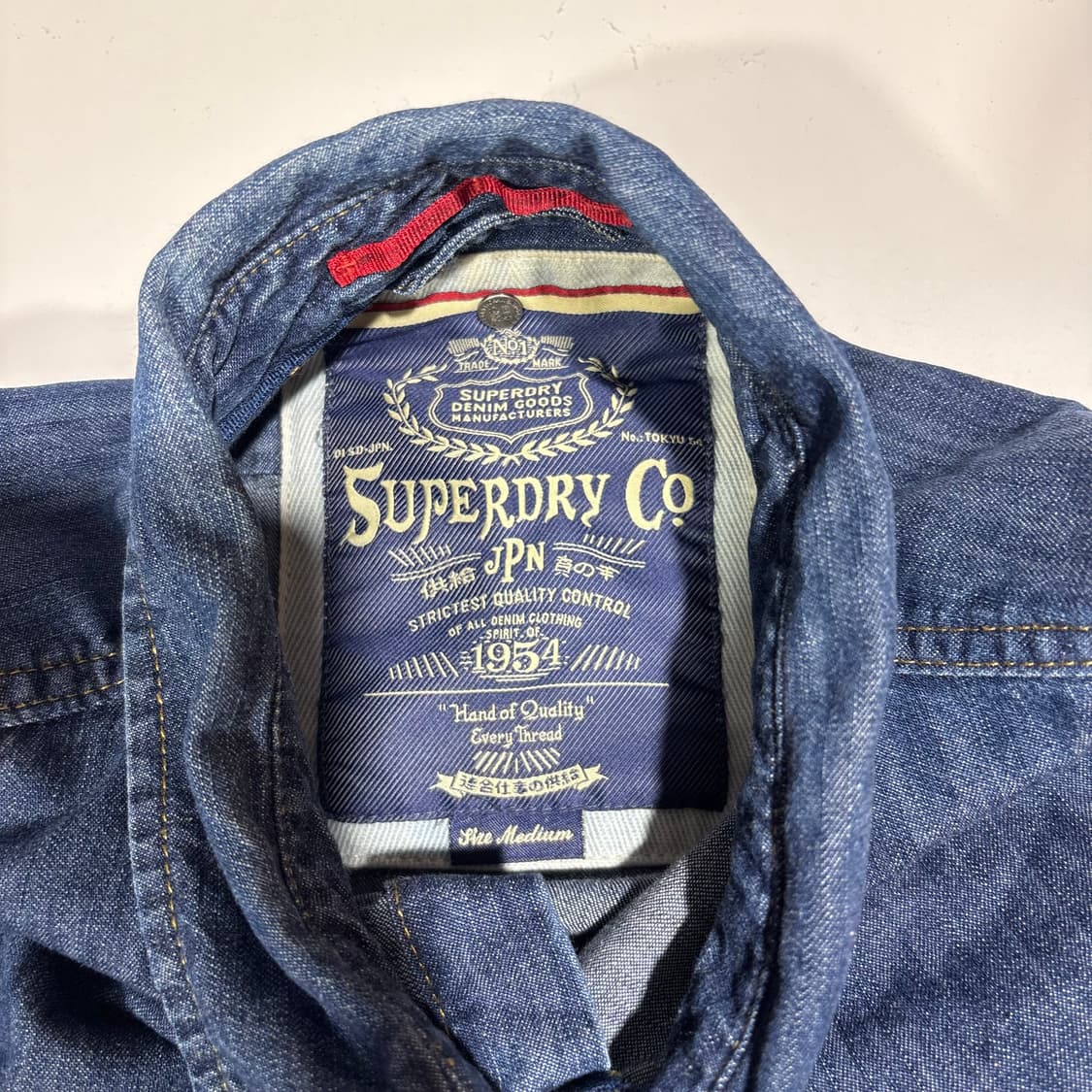 슈퍼드라이 워싱 데님 셔츠 상품이미지8