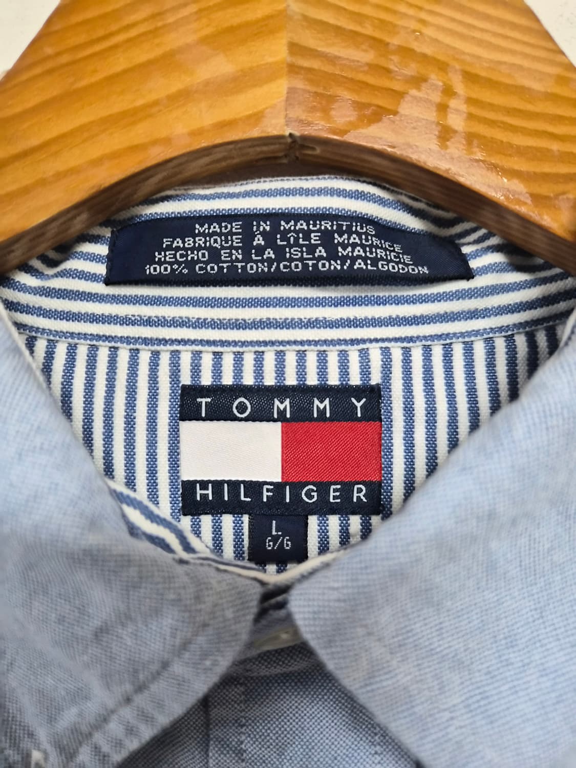 타미힐피거Tommy 옥스포드 월계로고 셔츠 L - S380 상품이미지4