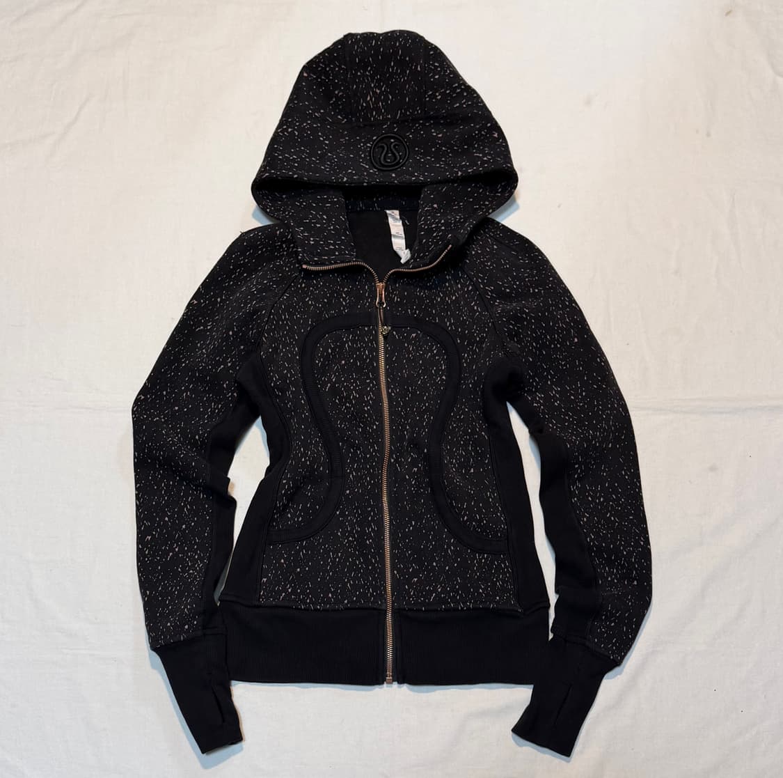 희귀) 룰루레몬 해외판 스쿠바 블리치드 후드집업 블랙 상품이미지1