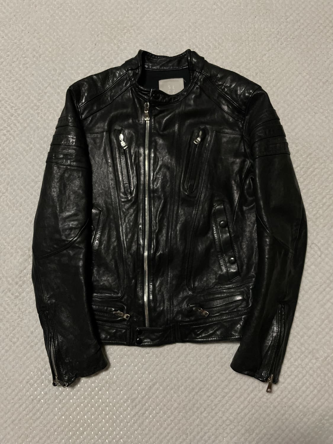 셀렉티즘 웨스턴 무드 램스킨 양가죽 레더 자켓 상품이미지1