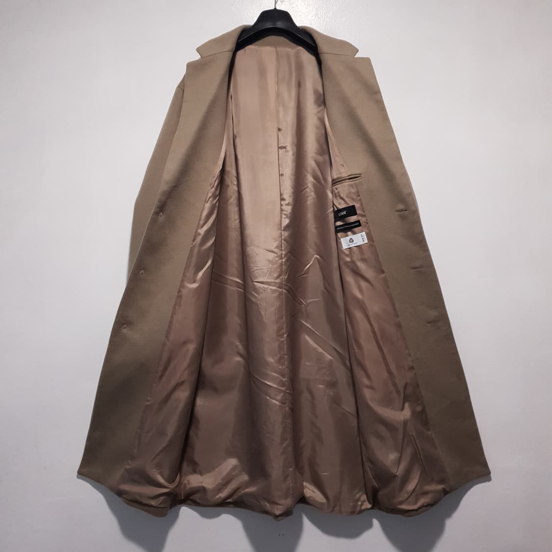 실측 XL) COOR 쿠어 울 리치 블렌드 캐시미어 20 싱글 코트 자켓 상품이미지6