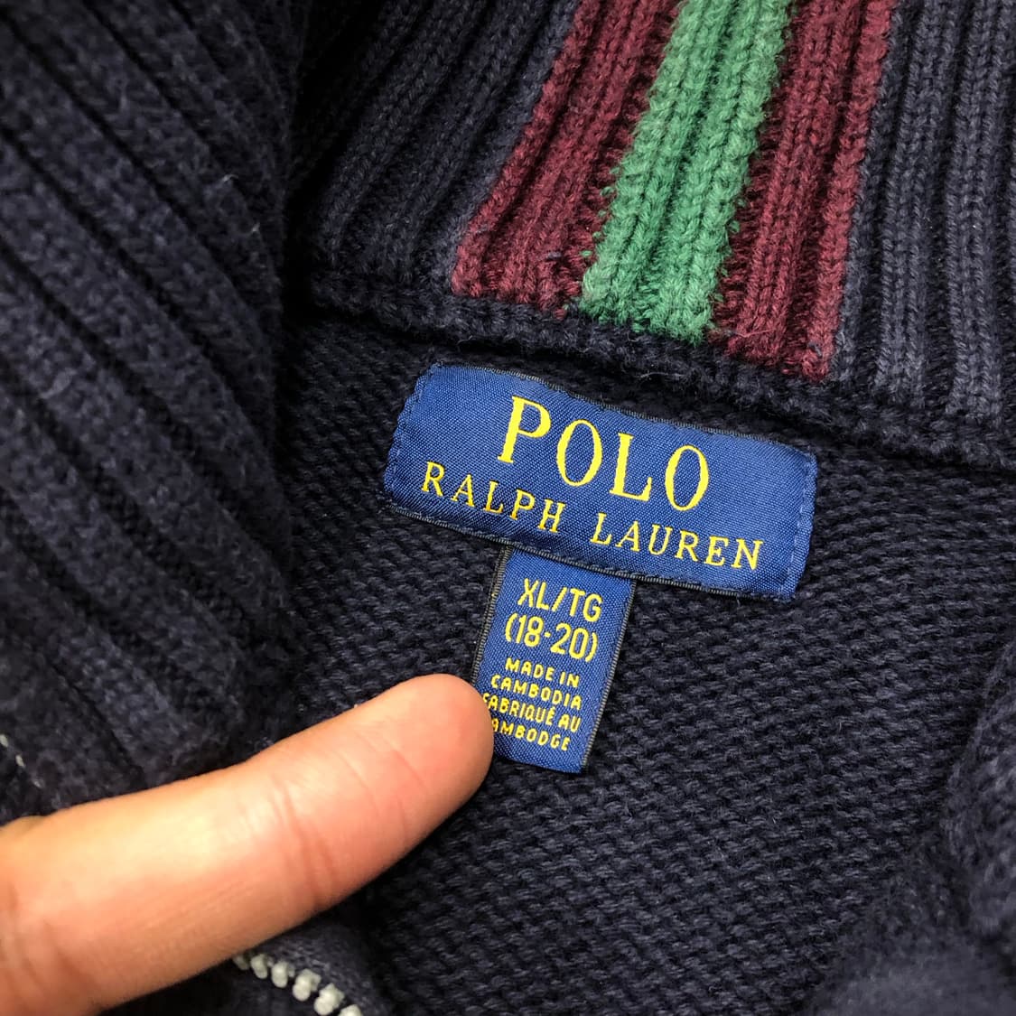 폴로 랄프로렌 보이즈 코튼 니트집업 자켓 상품이미지3