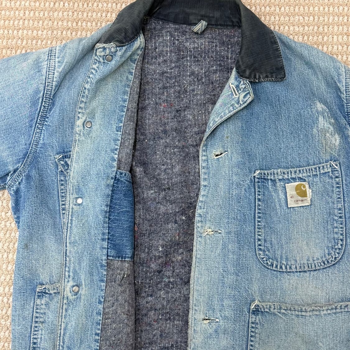 칼하트 빈티지 데님 초어 자켓 상품이미지4