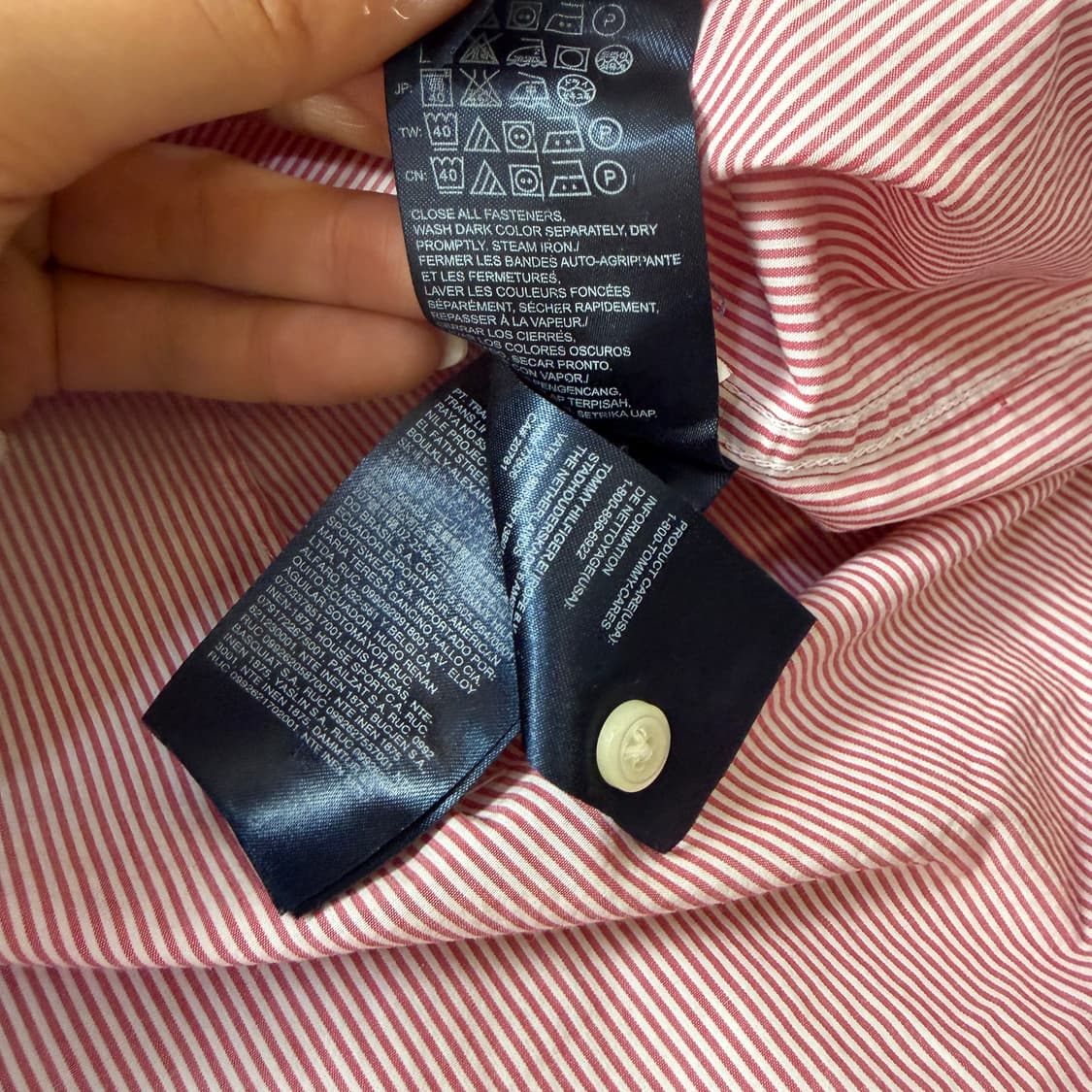 타미힐피거 핑크 스프라이트 슬림핏 셔츠 L 상품이미지6