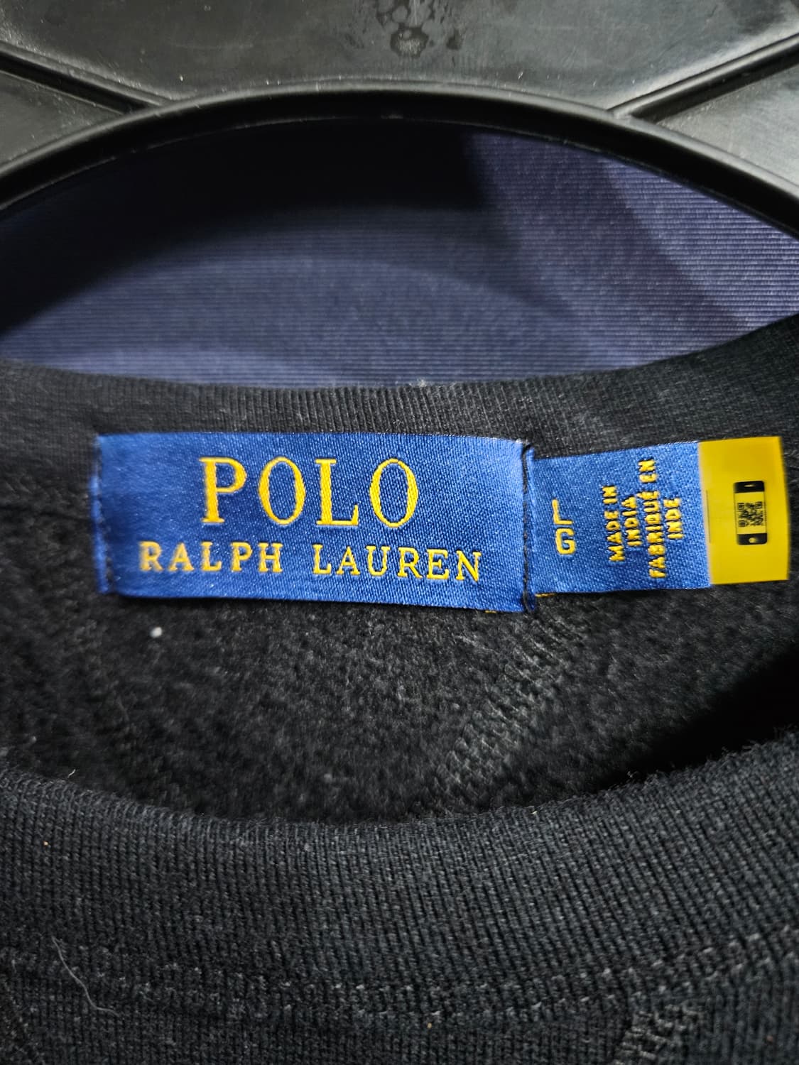 폴로 랄프로렌 블랙컬러 남성 세미오버핏 100 기모 맨투맨  상품이미지3