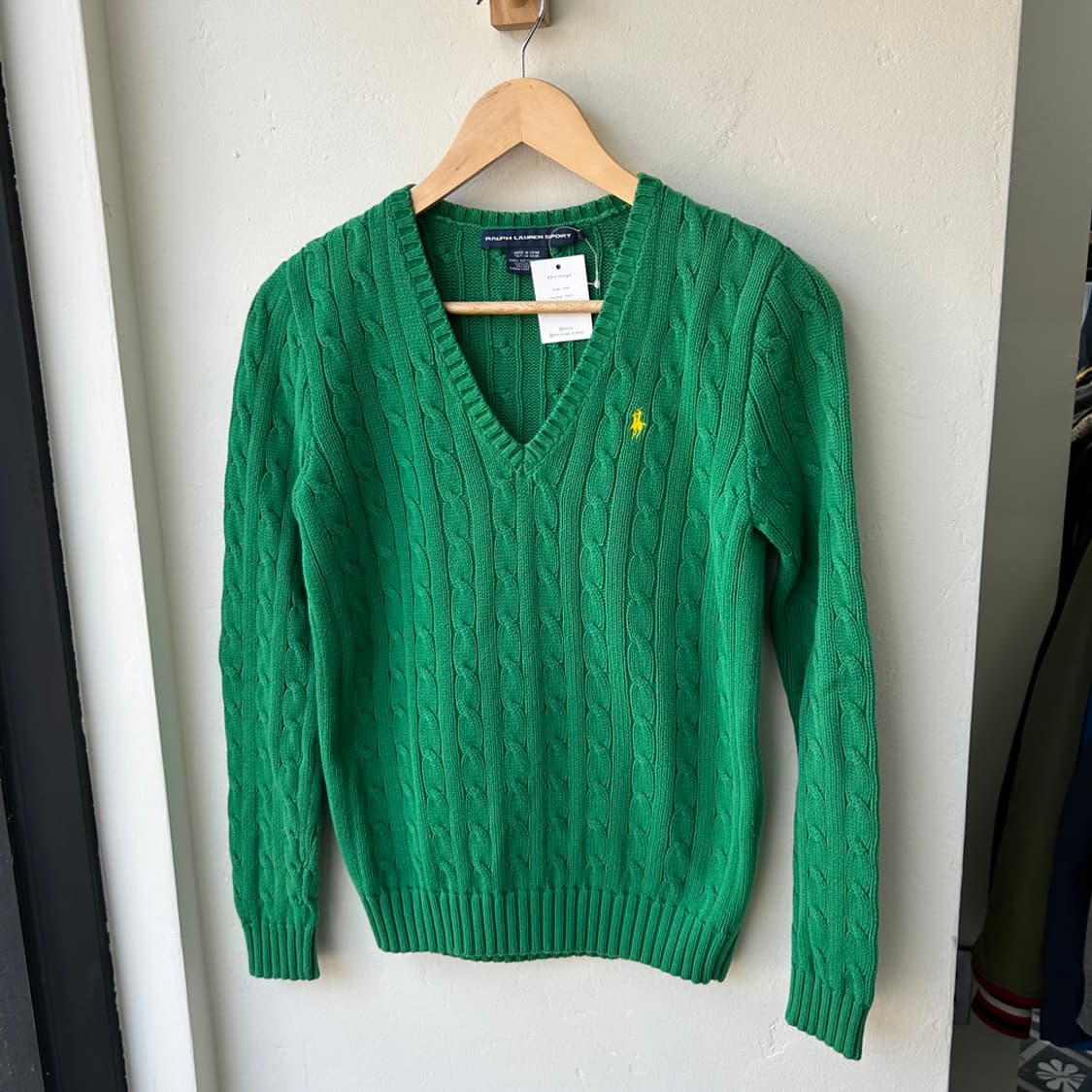 16799 - 폴로 랄프로렌 그린 케이블 브이넥 니트 상품이미지2