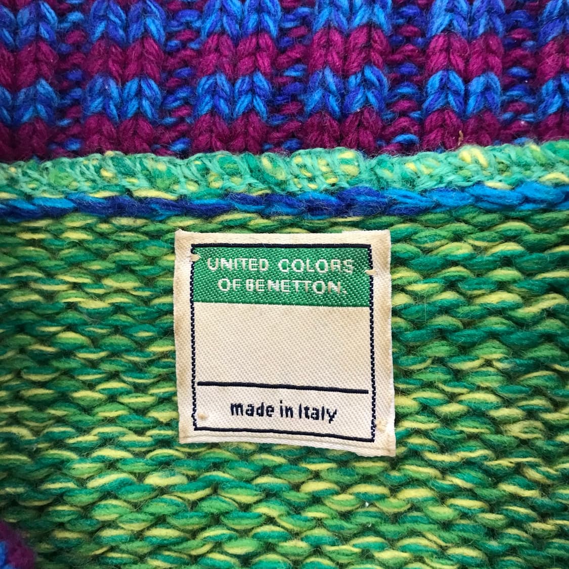 베네통 90s 이태리 빈티지패턴니트 [여성66-77] 상품이미지5