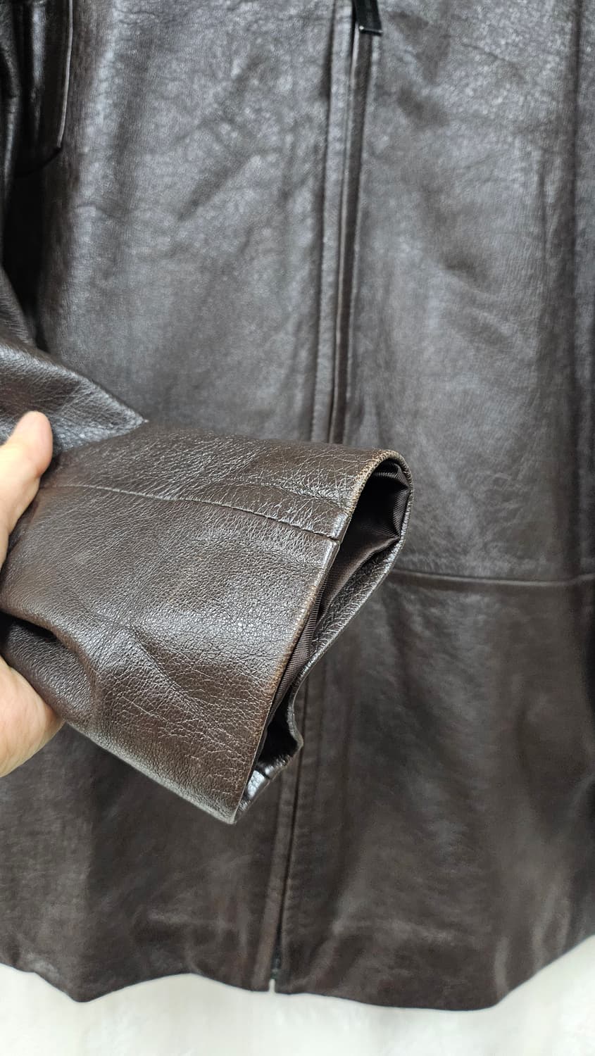 브라운 남성 양가죽 봄버자켓  상품이미지5