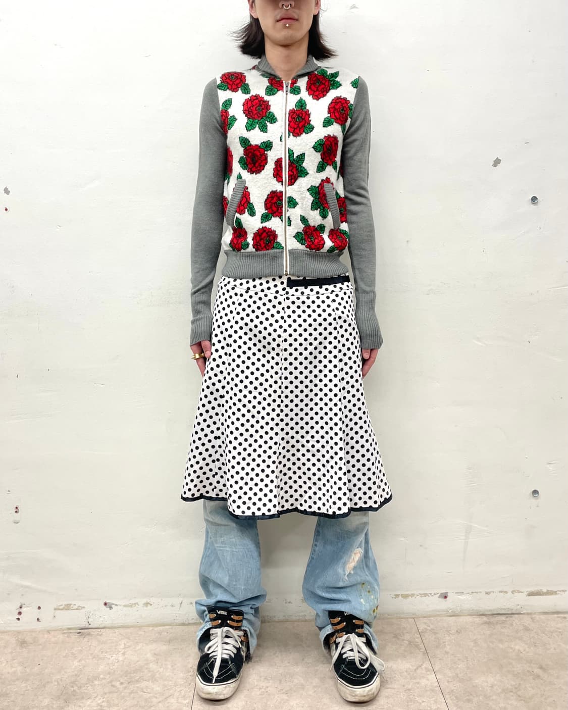 rose-grey crop zip-up 상품이미지3