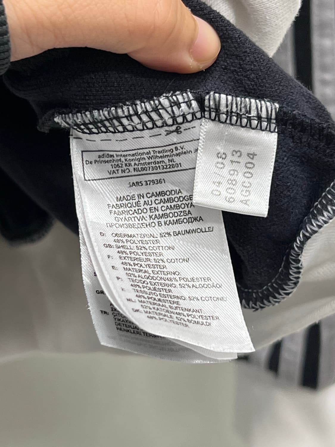 (M) 아디다스 올드스쿨 베켄바우어 트랙탑 져지 블랙/화이트/그레이 상품이미지5