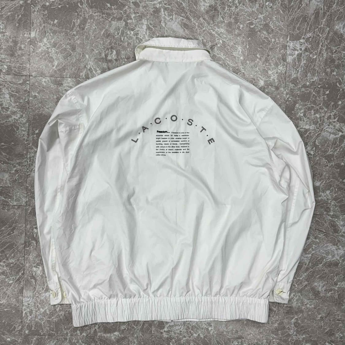 90-00s 라코스테 서광 화이트 올드스쿨 대장급 바람막이 윈드브레이커  상품이미지2