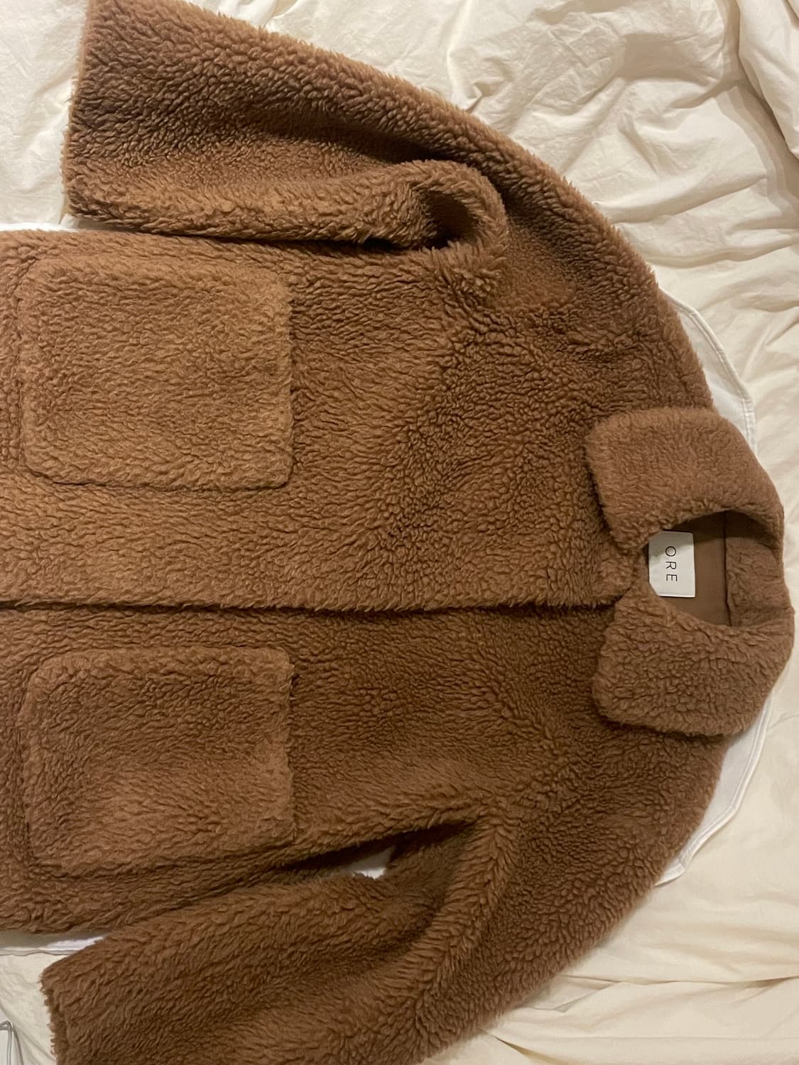 ORE 오어 카멜 퍼 코트 상품이미지7