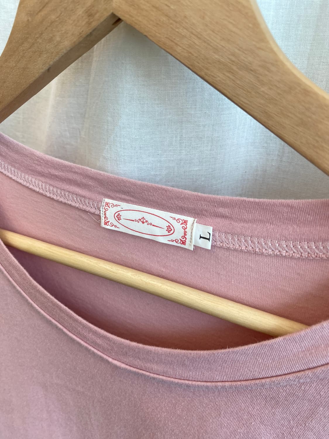 핑크 레이어 티셔츠(L) 상품이미지4