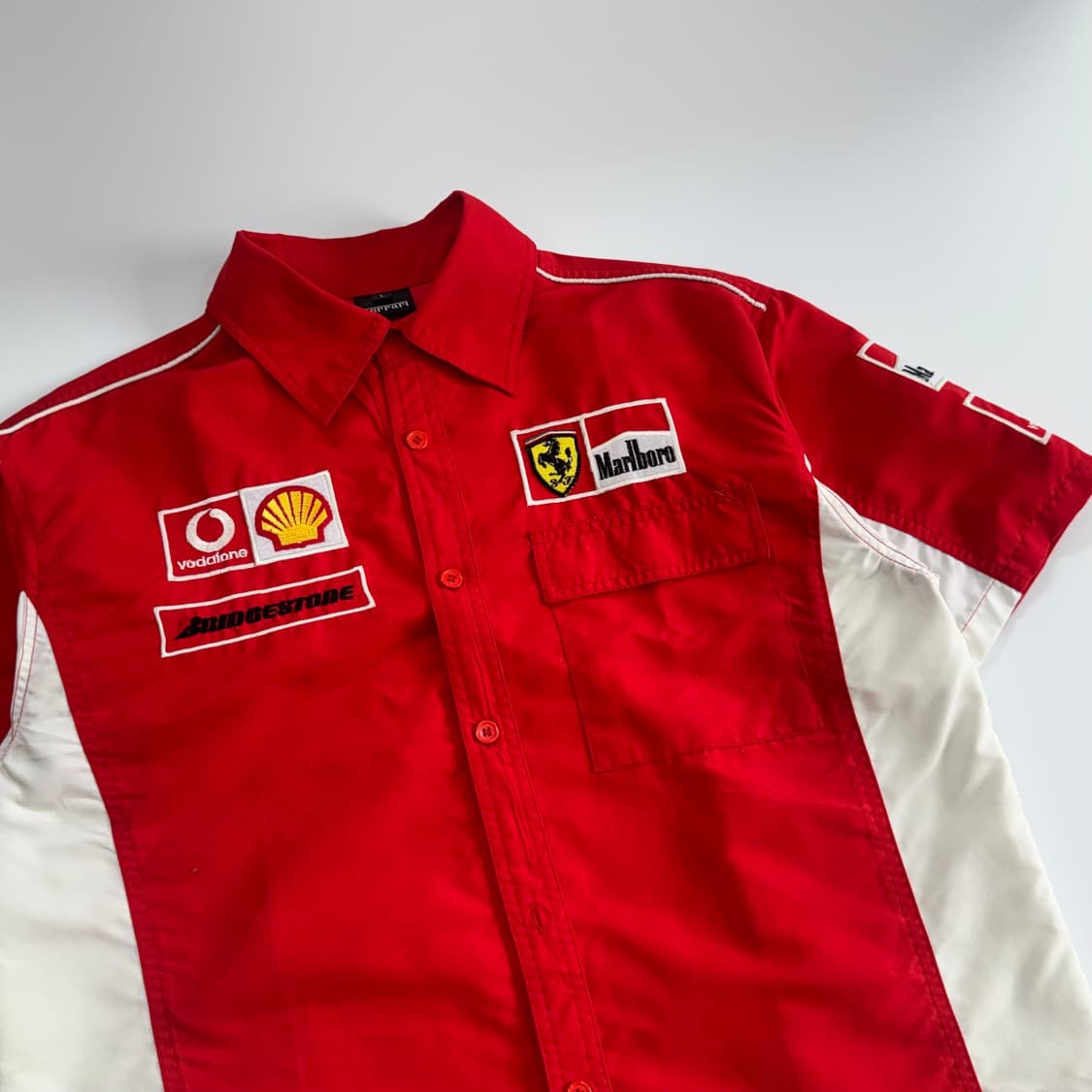Ferrari 페라리 Marlboro 레드 레이싱 반팔 카라티  상품이미지4