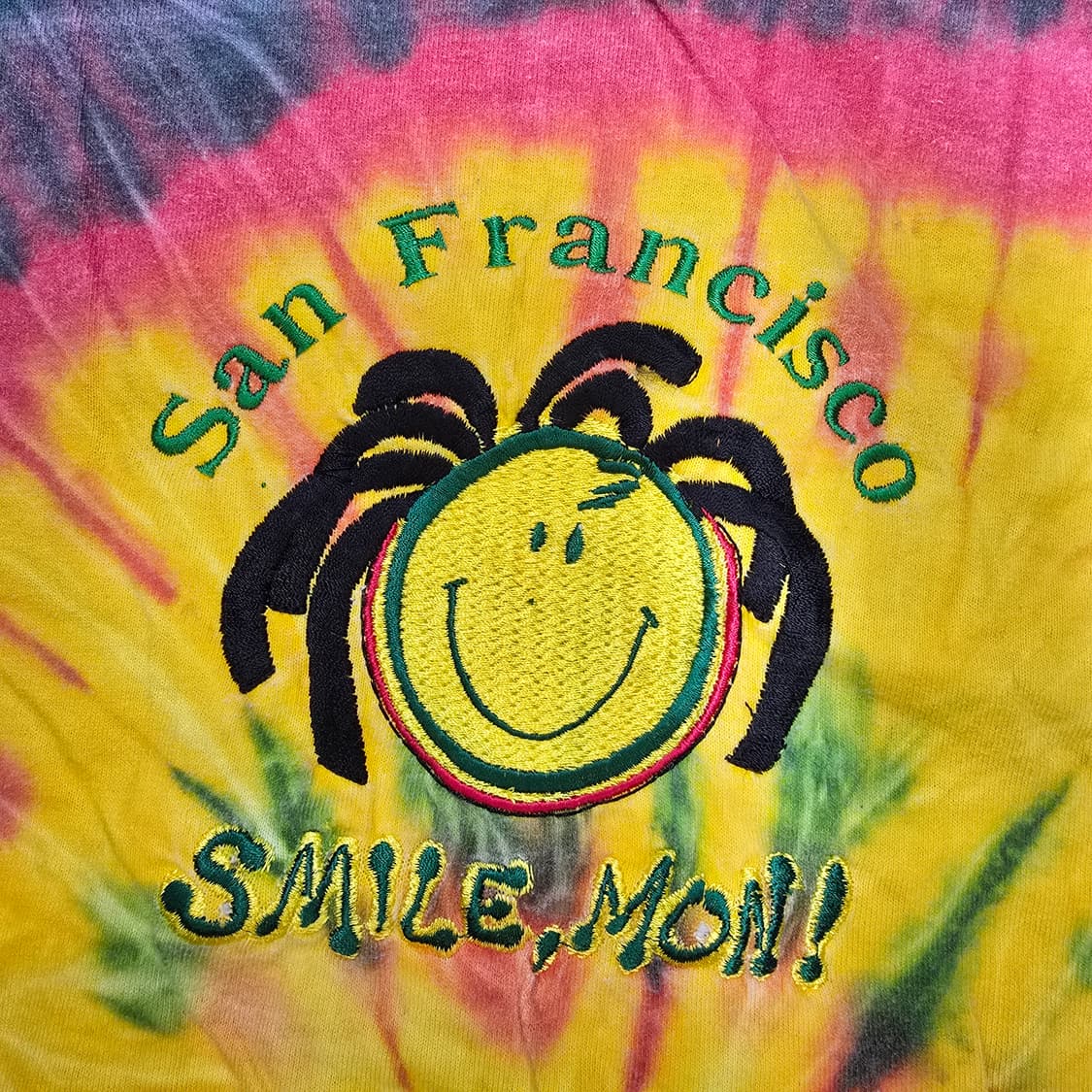 Vintage USA 타이다이 스티치 로고 티셔츠 S 상품이미지2