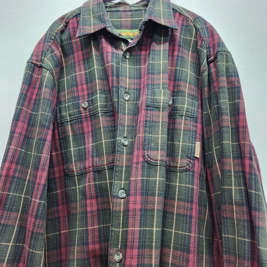 팀버랜드 타탄체크 플란넬 오버핏 워크셔츠 M(XL) 상품이미지2