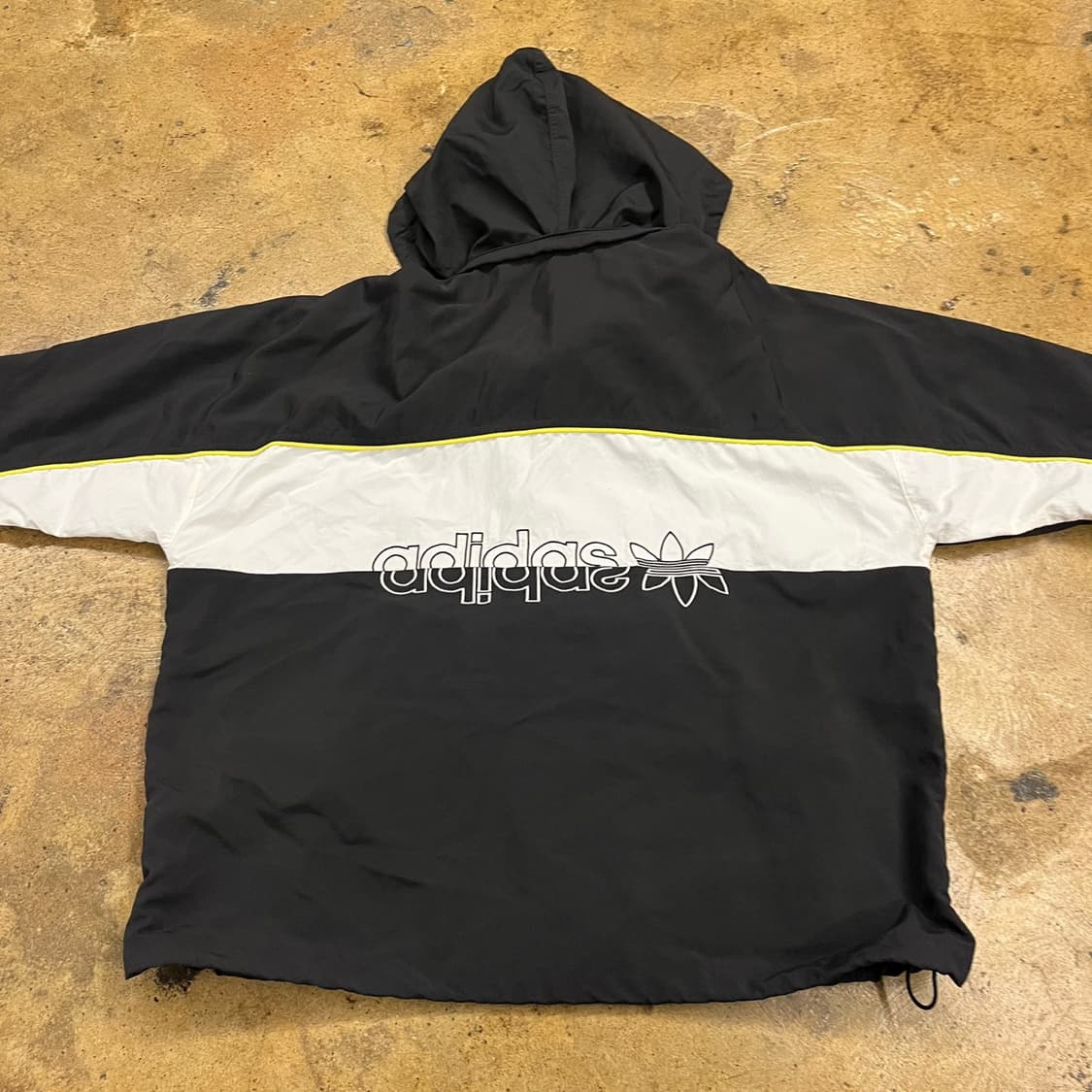 [정품/XL] 아디다스 후드 바람막이 블랙 화이트 b18 상품이미지4