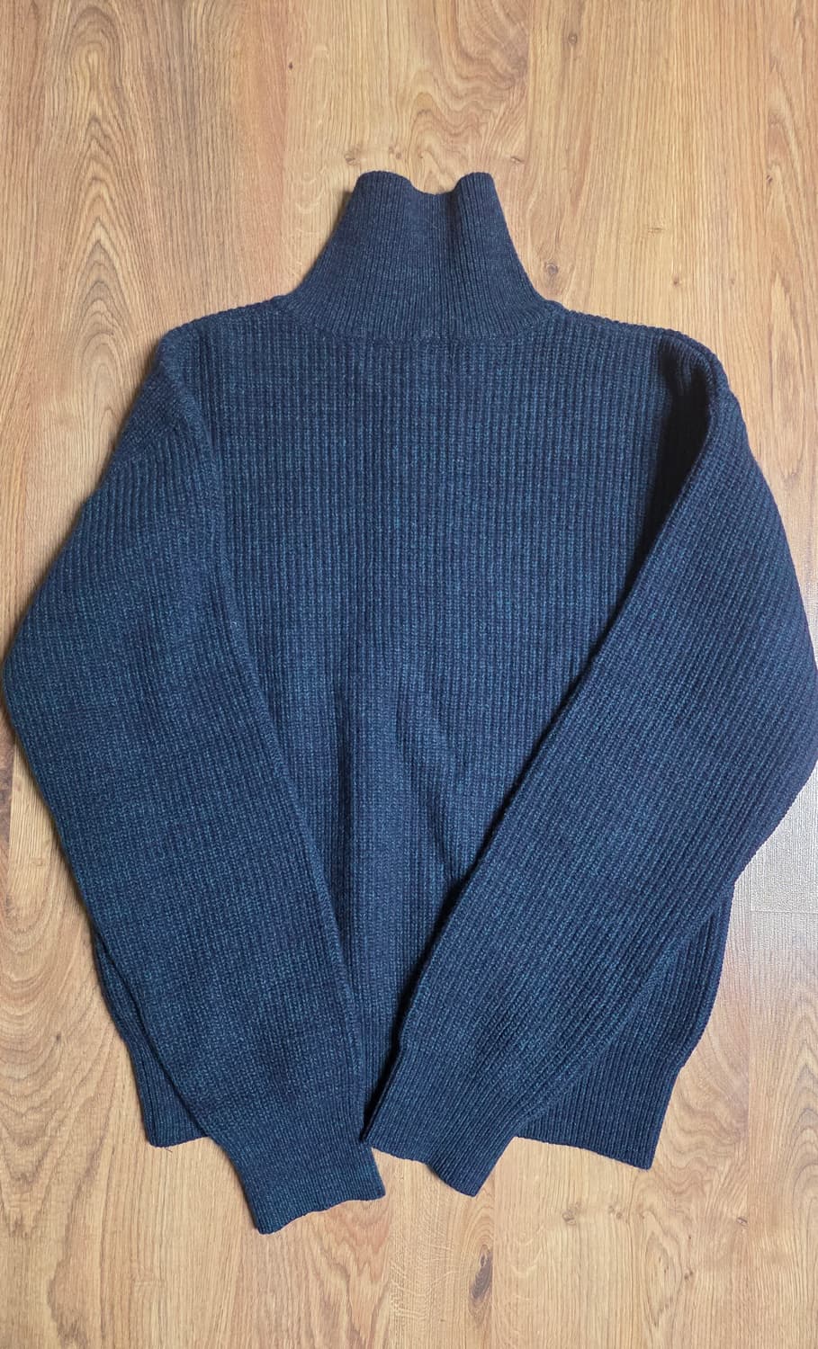 토니웩 캐시미어 트위스티드 얀 하프집업 니트 다크그린 L 상품이미지3