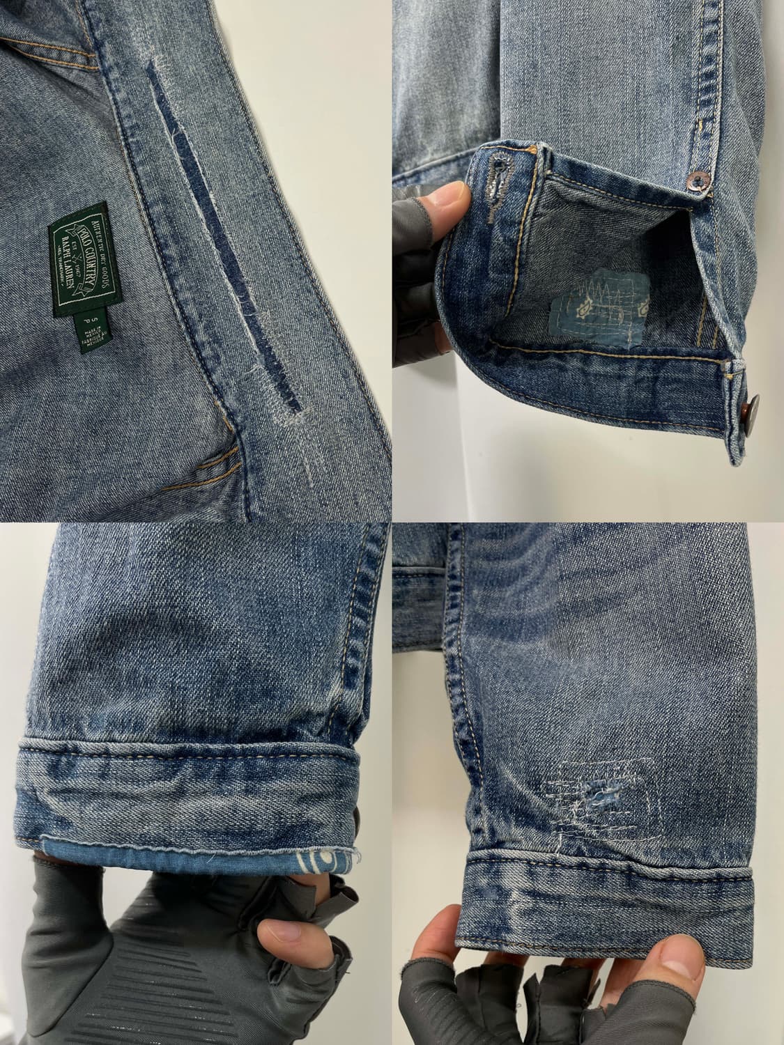 폴로 컨트리 Type1 디스트레스드 리페어 트러커 데님자켓 상품이미지8