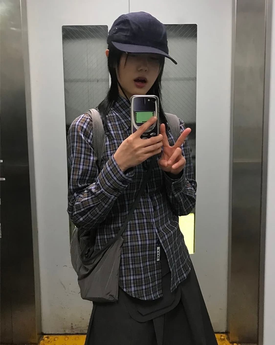 HIDDEN LABEL SLIM-FIT SH (CHECK!) 상품이미지1