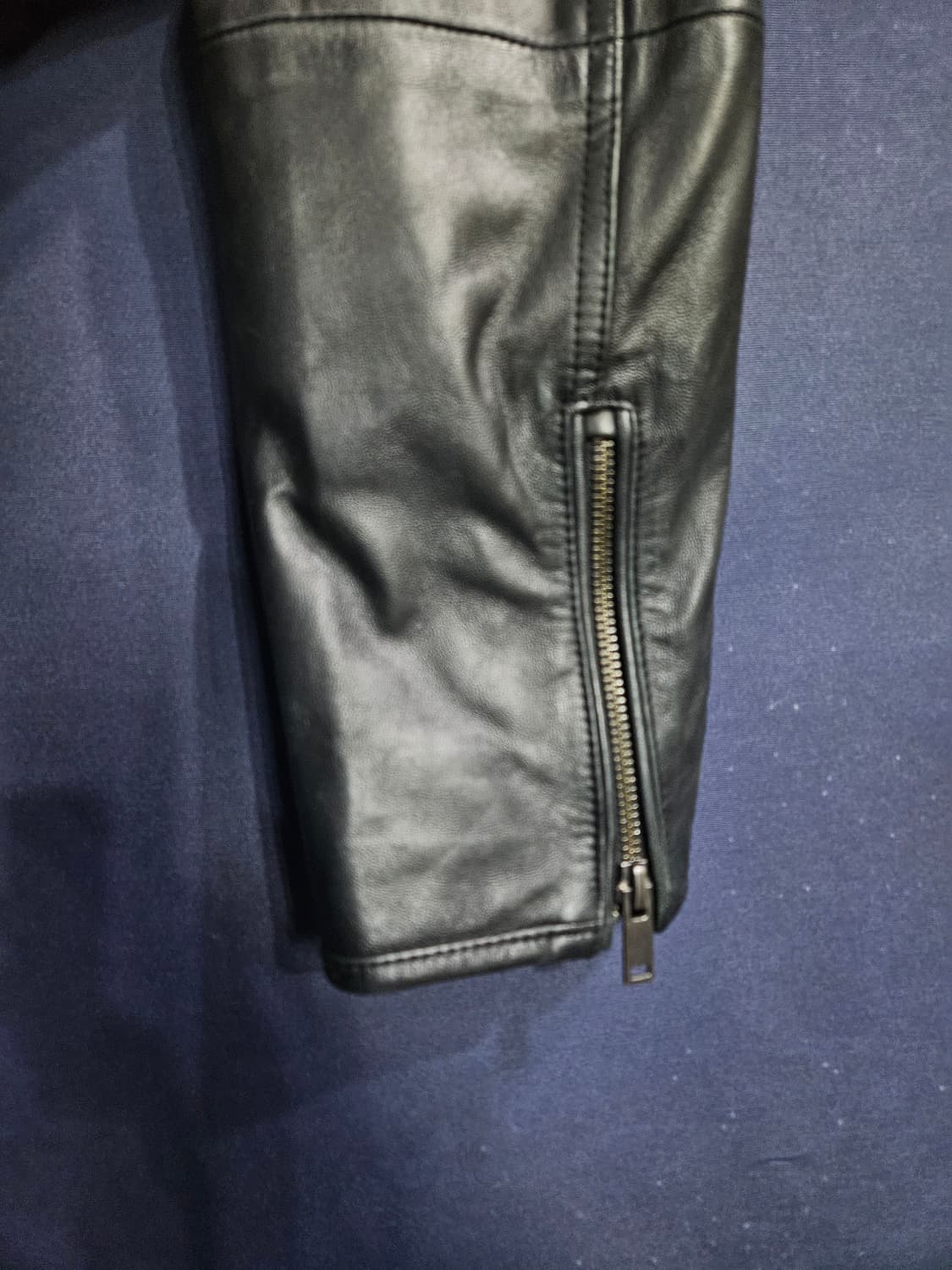 워모 블랙 남성 슬림핏 100 양가죽 자켓  상품이미지5