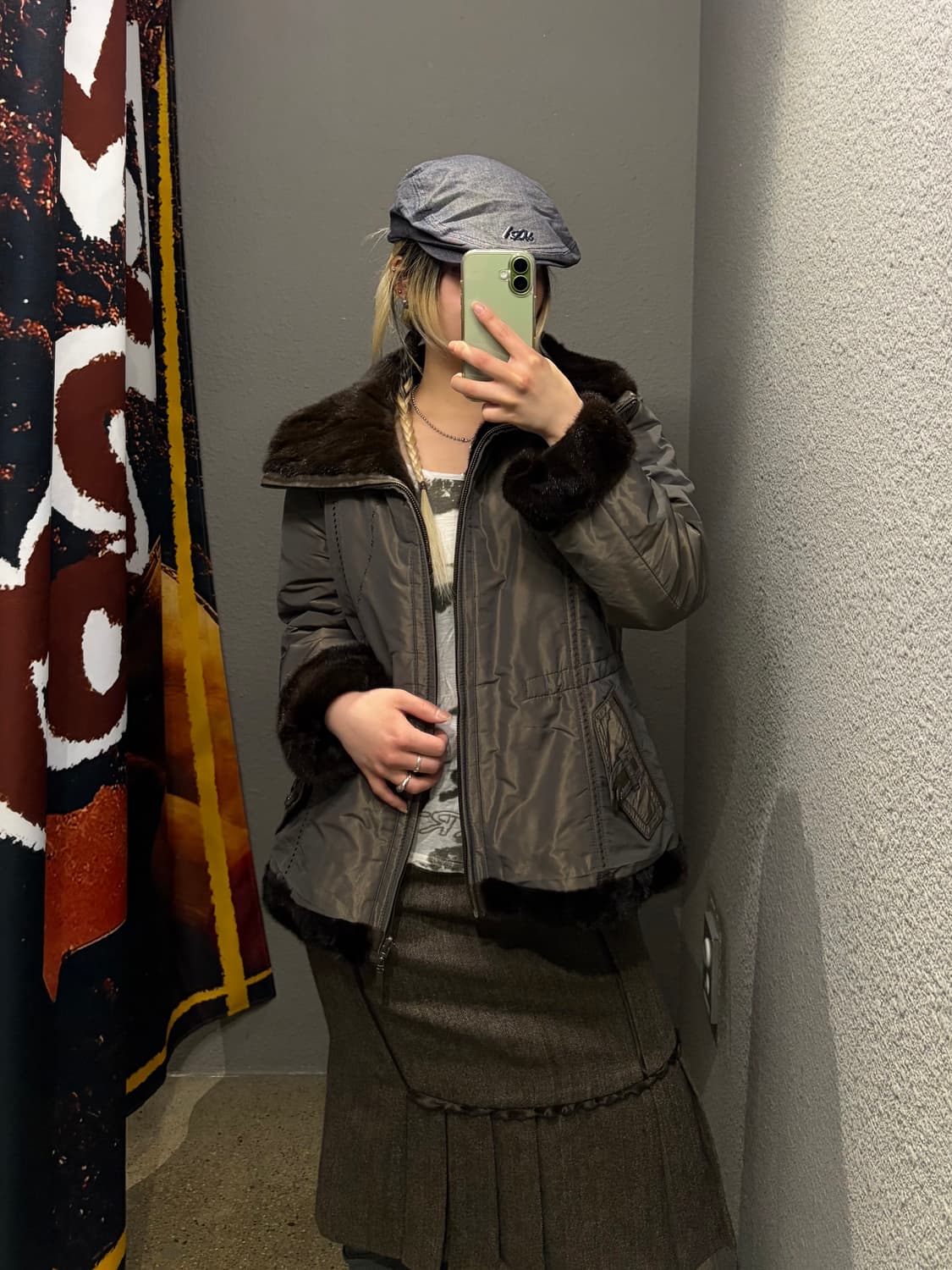 빈티지 글로시 밍크 퍼자켓 상품이미지1