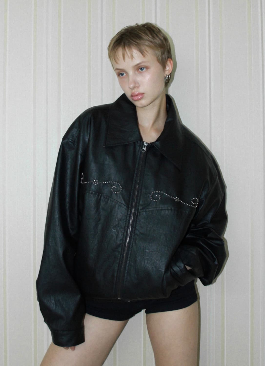 벤에시 레더 자켓 Studded western leather jacket 상품이미지2