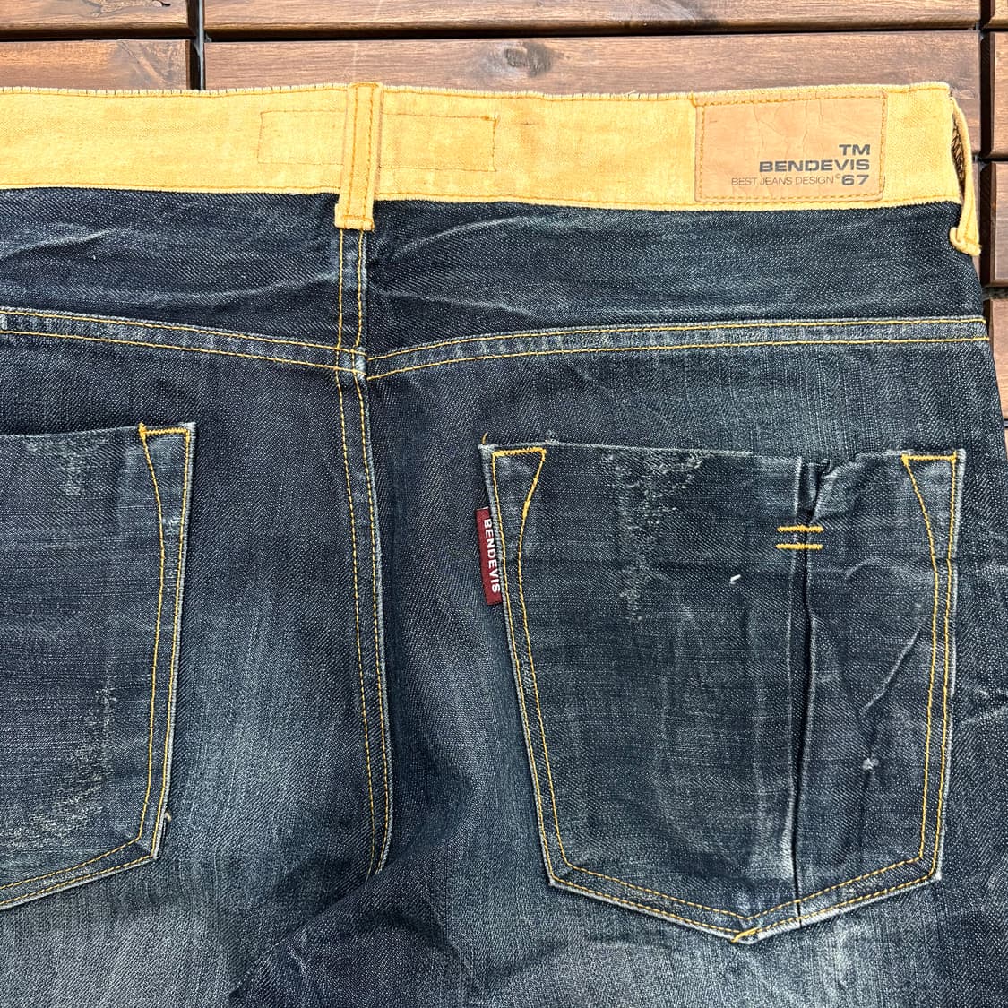 (34) 벤 데이비스 페이딩 흑청 데님 팬츠 상품이미지4