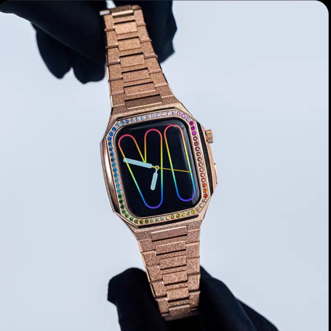 Oceanora 2026 레인보우 다이아몬드 애플워치 커스텀 케이스 상품이미지3