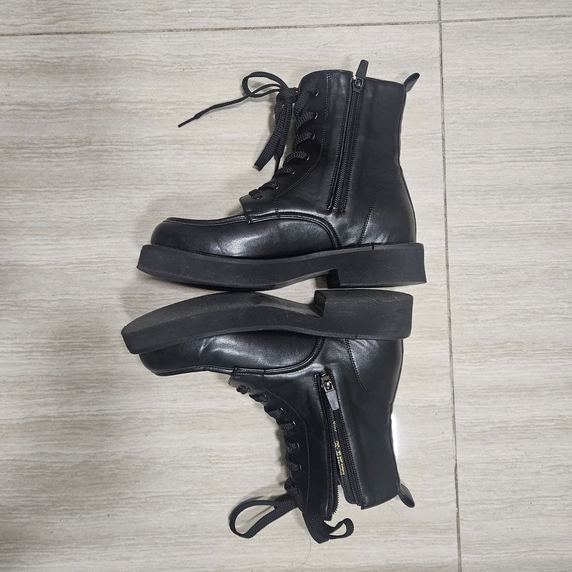 세스띠 스퀘어토 솔져 플랫폼 앵클워커부츠 (BLACK) 상품이미지3