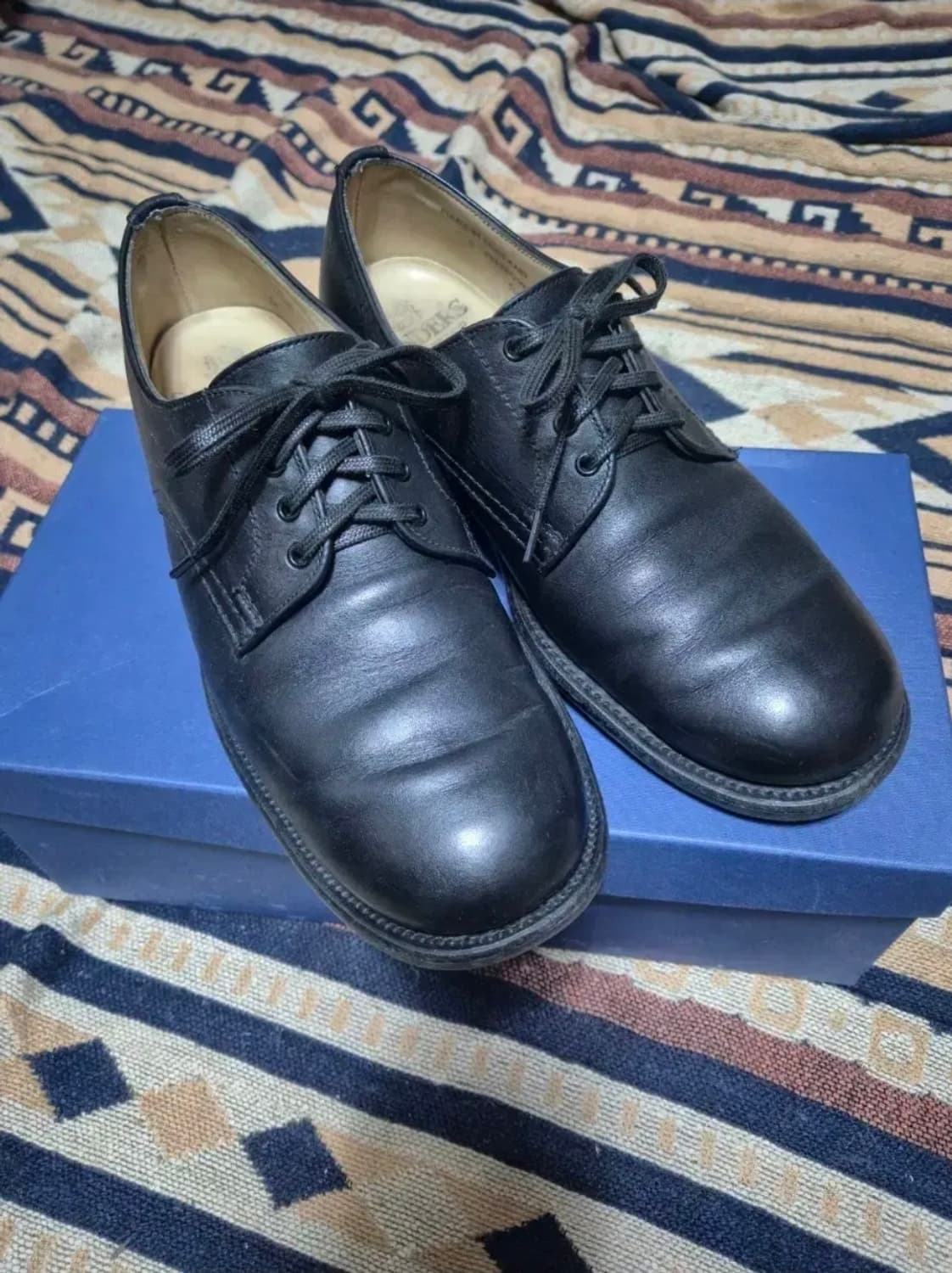 [UK6.5]샌더스 BGS 플레인토 왁시레더 밀리터리 더비 상품이미지1