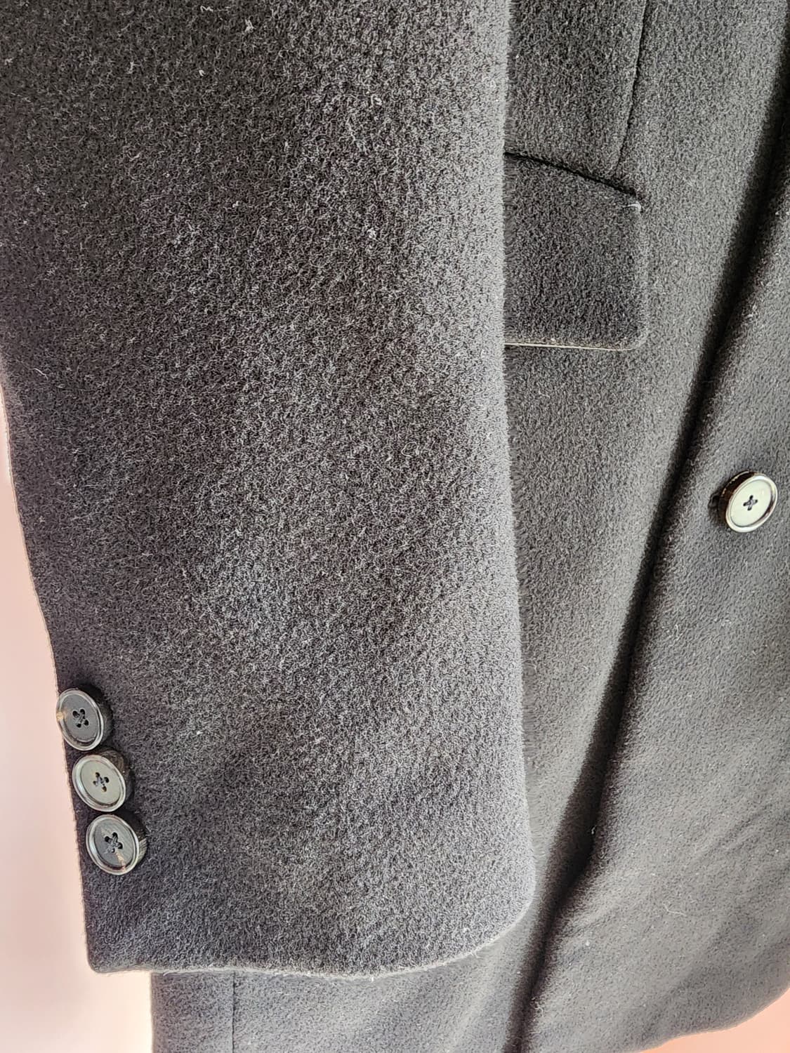 SYSTEM 시스템 옴므 울100% 코트 팜. 100사이즈 블랙 상품이미지5