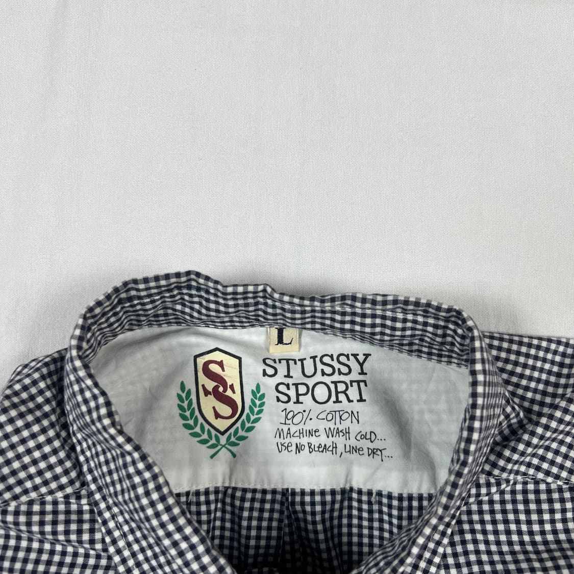 90‘s 스투시스포츠 stussy sport 포켓 깅엄체크 셔츠 상품이미지7