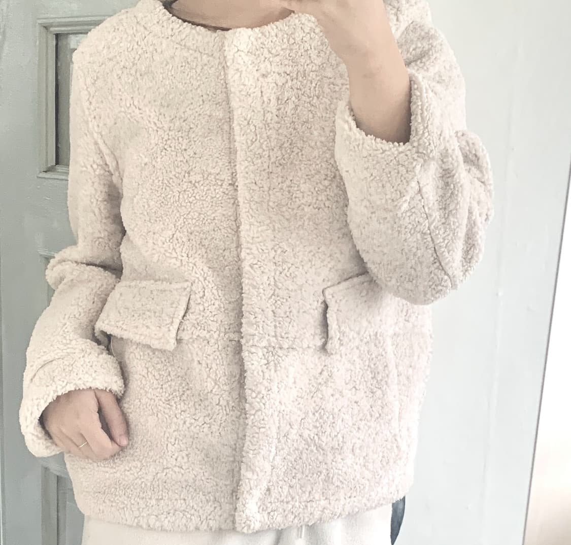  부들 양털 하프코트  상품이미지1