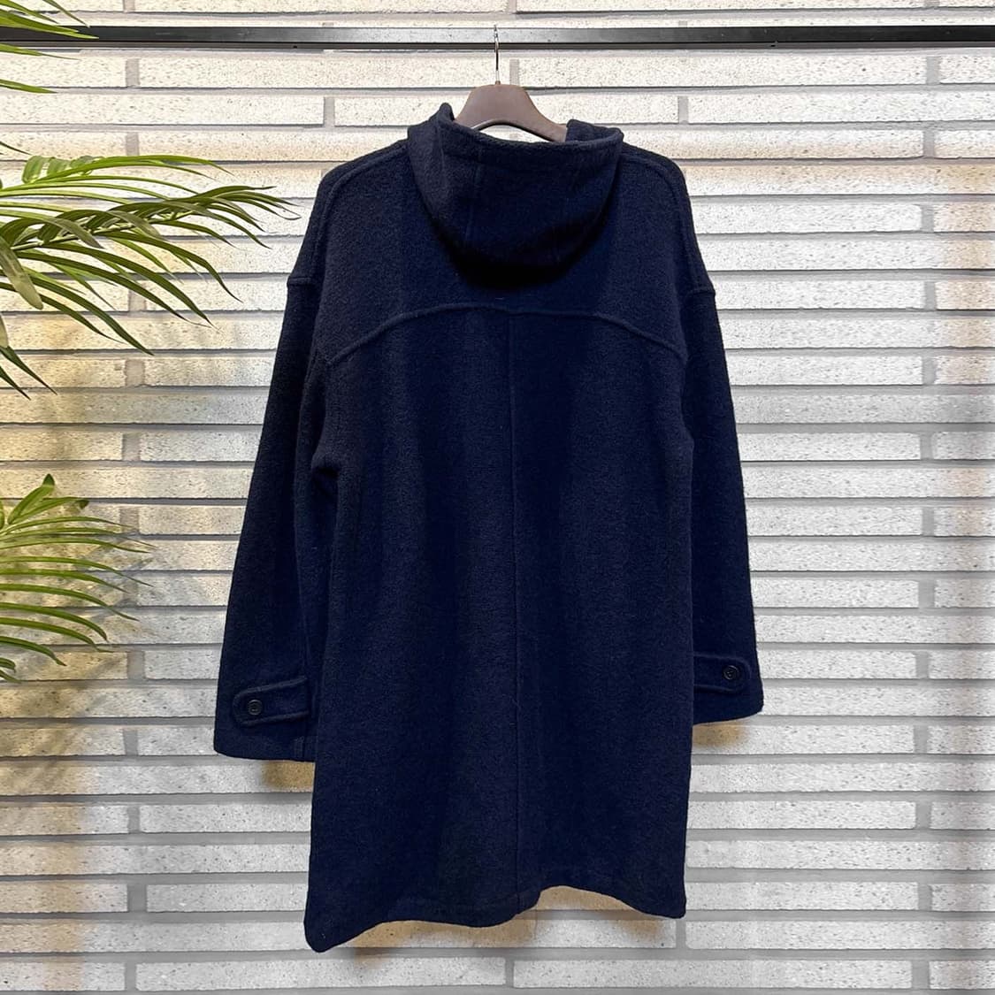 JPN VINTAGE 떡볶이 후드 코트 투포켓 토글 버튼 디테일 네이비 상품이미지3