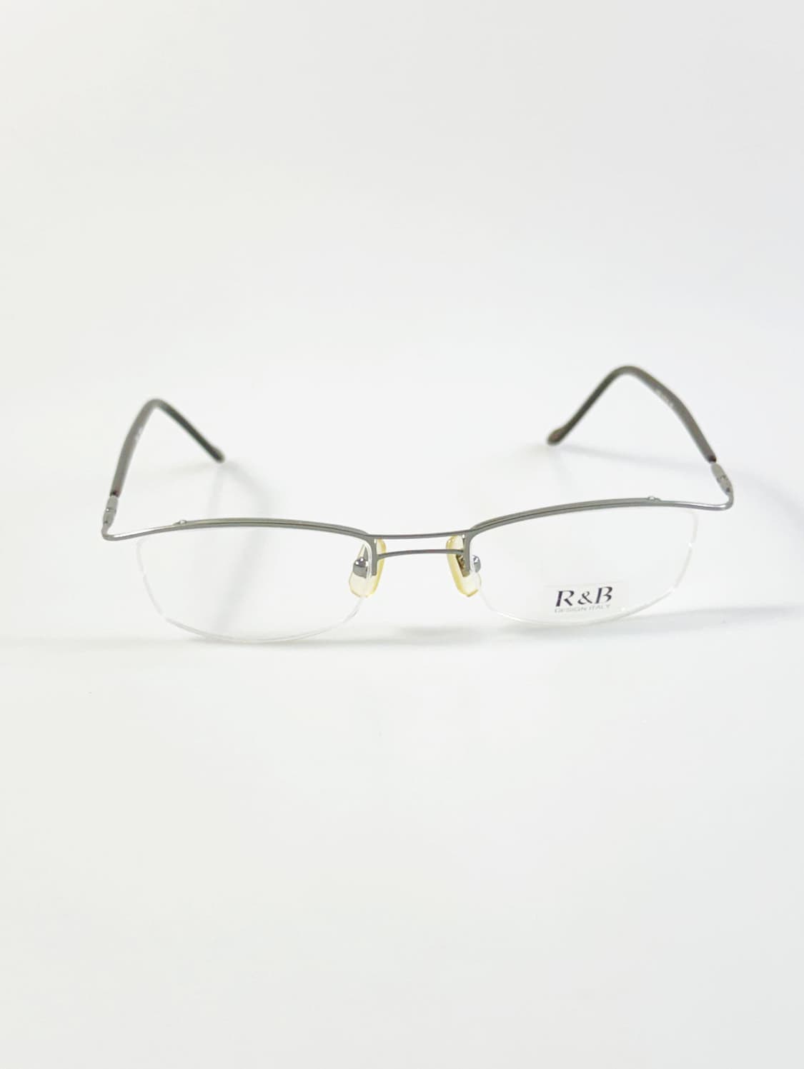 R&B EYEWEAR 건메탈 반무테 스퀘어 빈티지 안경 상품이미지2
