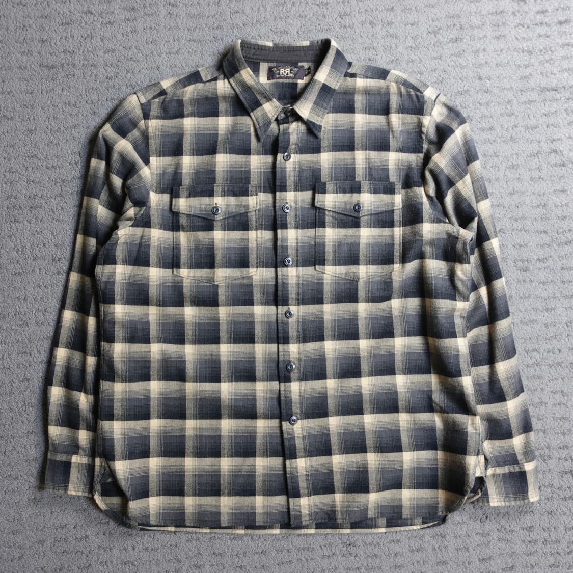 rrl 더블알엘 명작 옴브레셔츠 xl 상품이미지1
