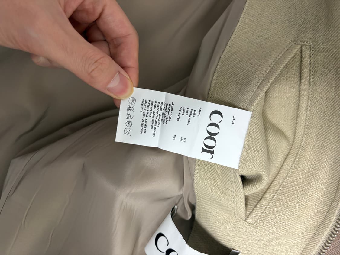 [옷장정리 급처] 쿠어 울 린넨 더블 집 포켓 점퍼 L 상품이미지4