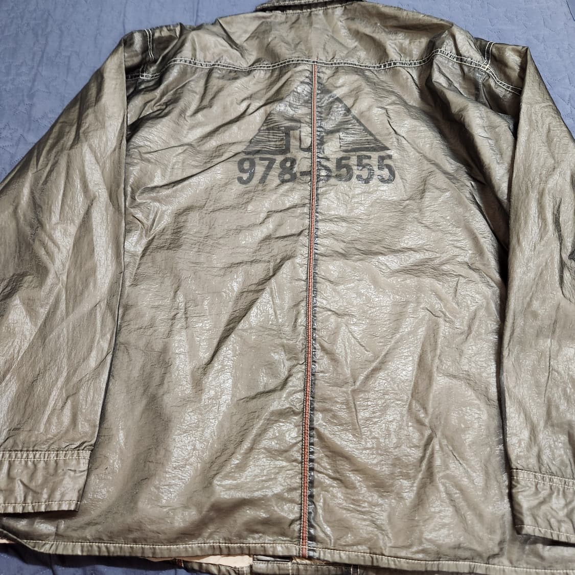 디젤 DIESEL S-U24 나일론 오버셔츠 자켓 올리브 L 상품이미지5