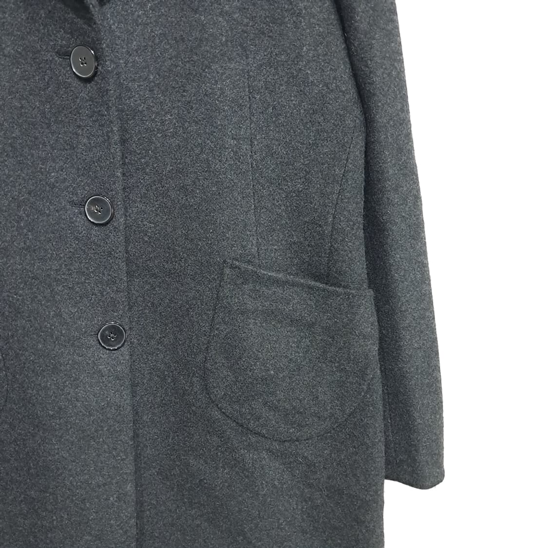 CN908W L 질샌더 차콜그레이 울 캐시미어 미니멀 클래식 코트 상품이미지3