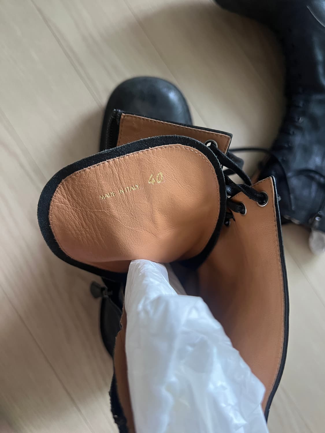 미우미우 레이스부츠 40 블랙 상품이미지6
